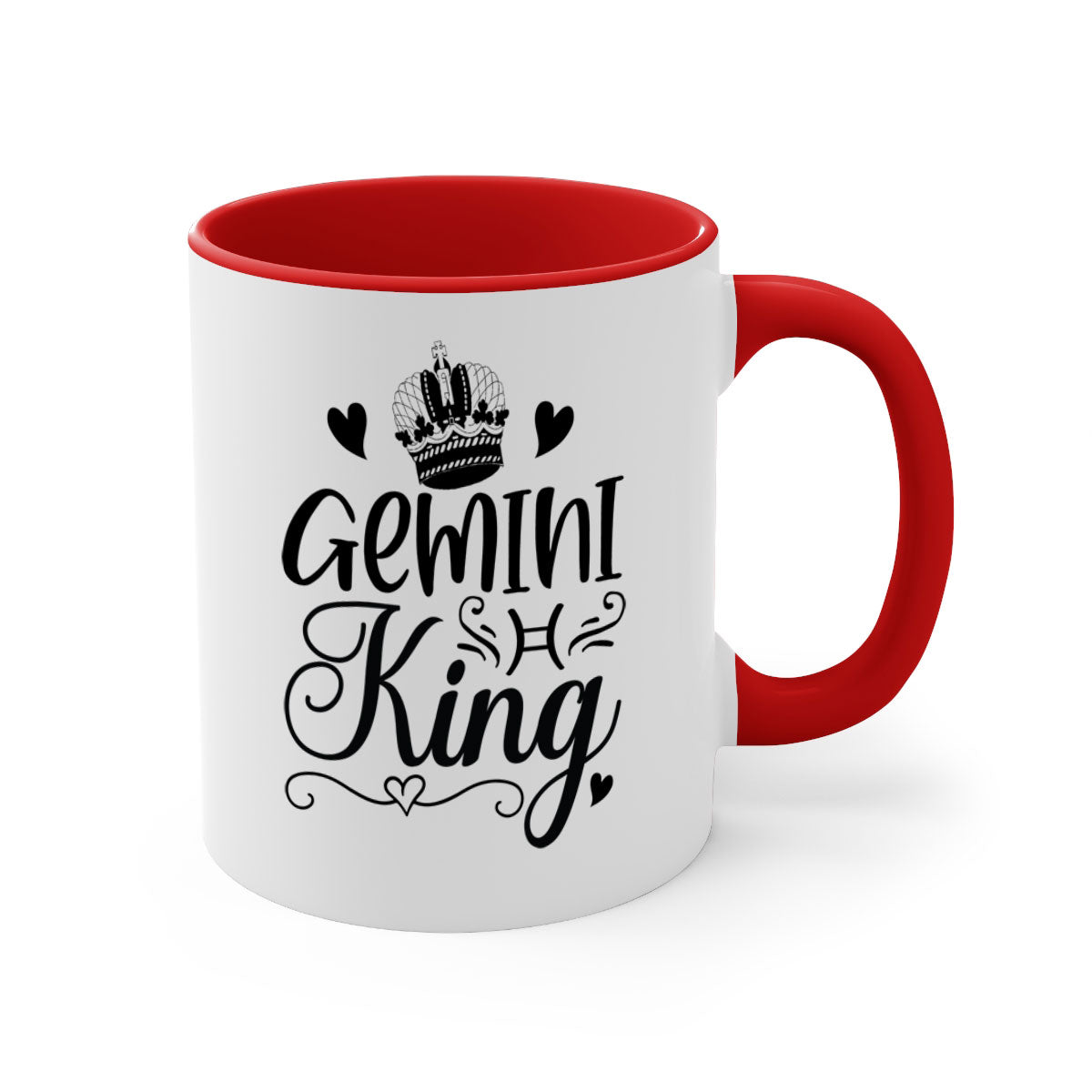 Gemini King 228# Mug featuring a two-tone design with a colored handle and glossy finish, available in multiple colors.