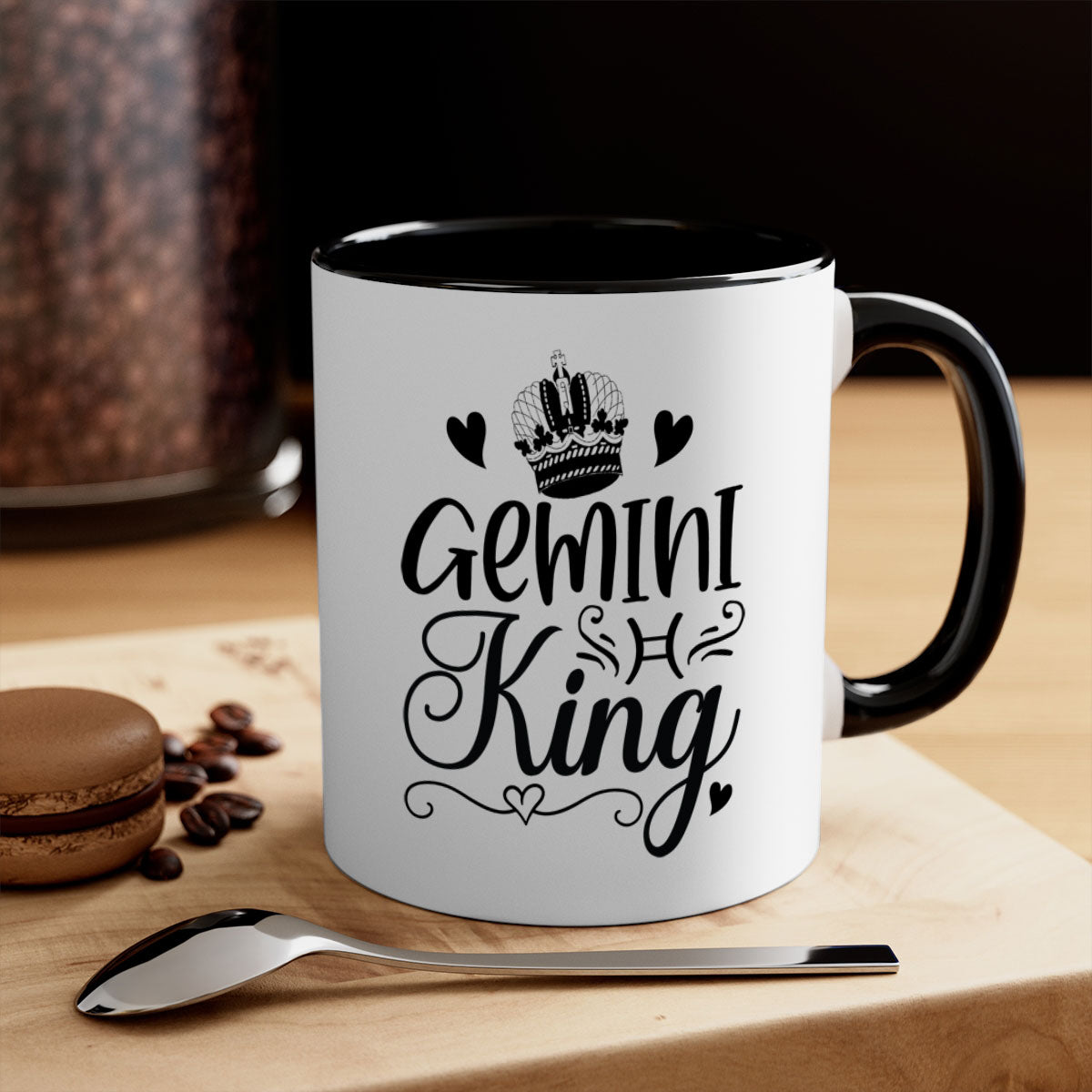 Gemini King 228# Mug featuring a two-tone design with a colored handle and glossy finish, available in multiple colors.