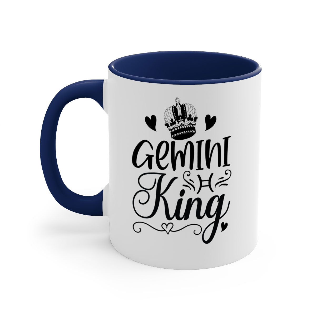 Gemini King 228# Mug featuring a two-tone design with a colored handle and glossy finish, available in multiple colors.