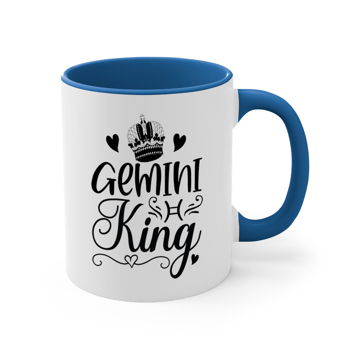 Gemini King 228# Mug featuring a two-tone design with a colored handle and glossy finish, available in multiple colors.