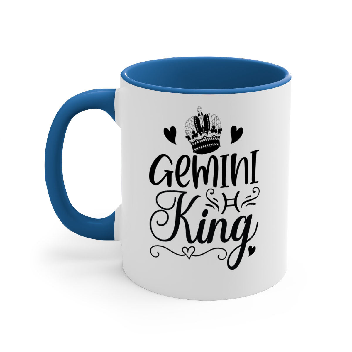 Gemini King 228# Mug featuring a two-tone design with a colored handle and glossy finish, available in multiple colors.