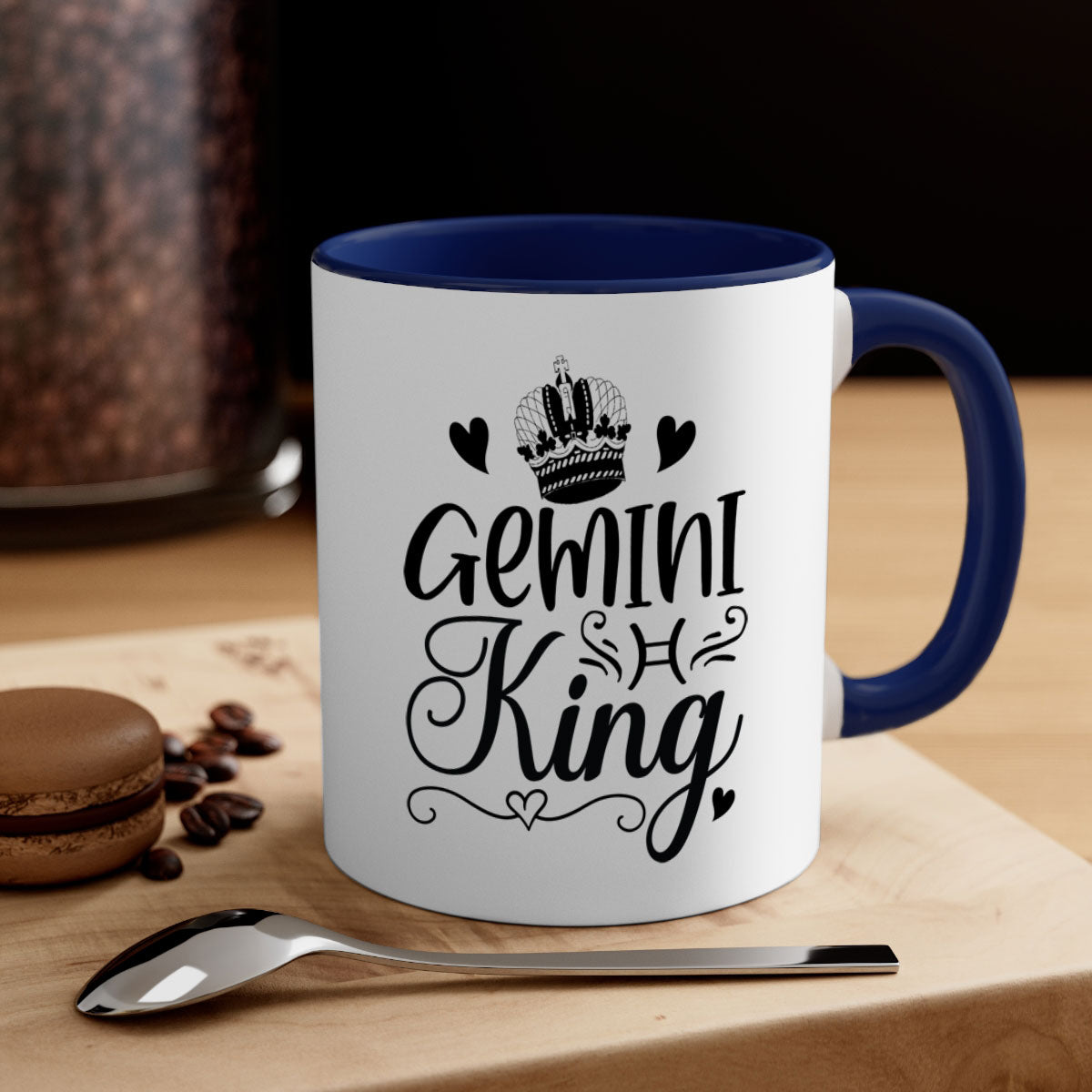Gemini King 228# Mug featuring a two-tone design with a colored handle and glossy finish, available in multiple colors.