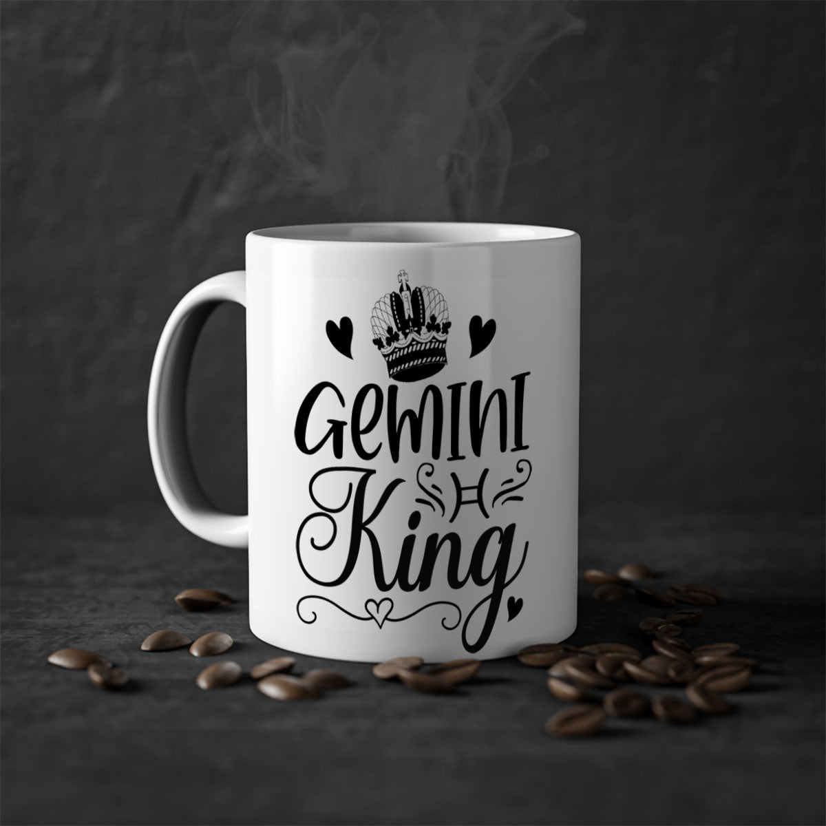 Gemini King 228# Mug featuring a two-tone design with a colored handle and glossy finish, available in multiple colors.