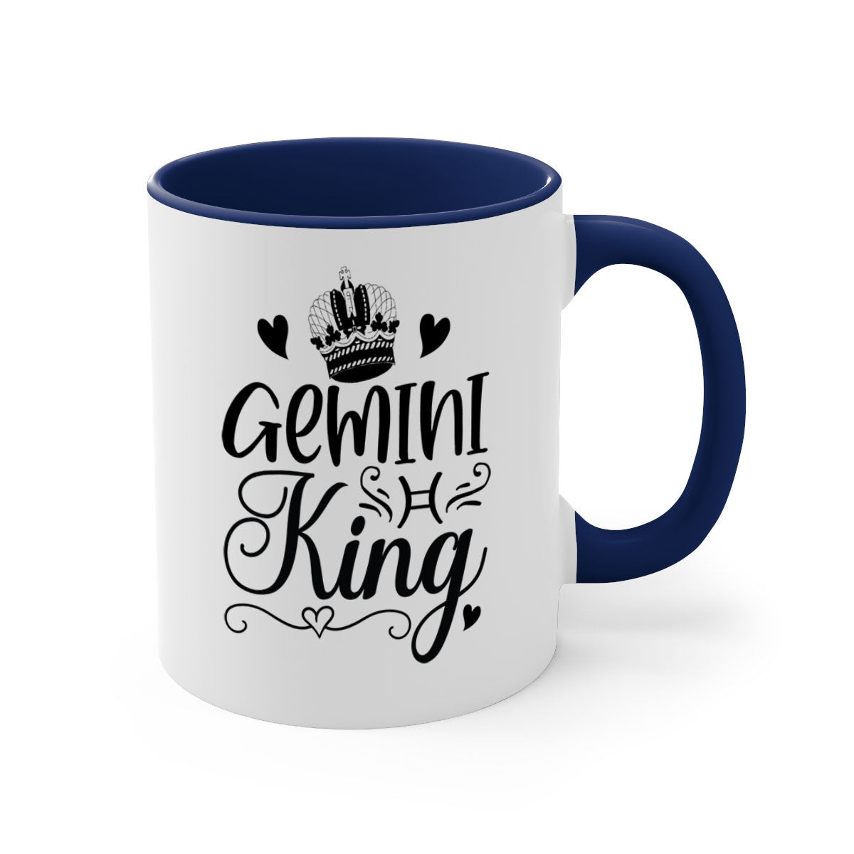 Gemini King 228# Mug featuring a two-tone design with a colored handle and glossy finish, available in multiple colors.