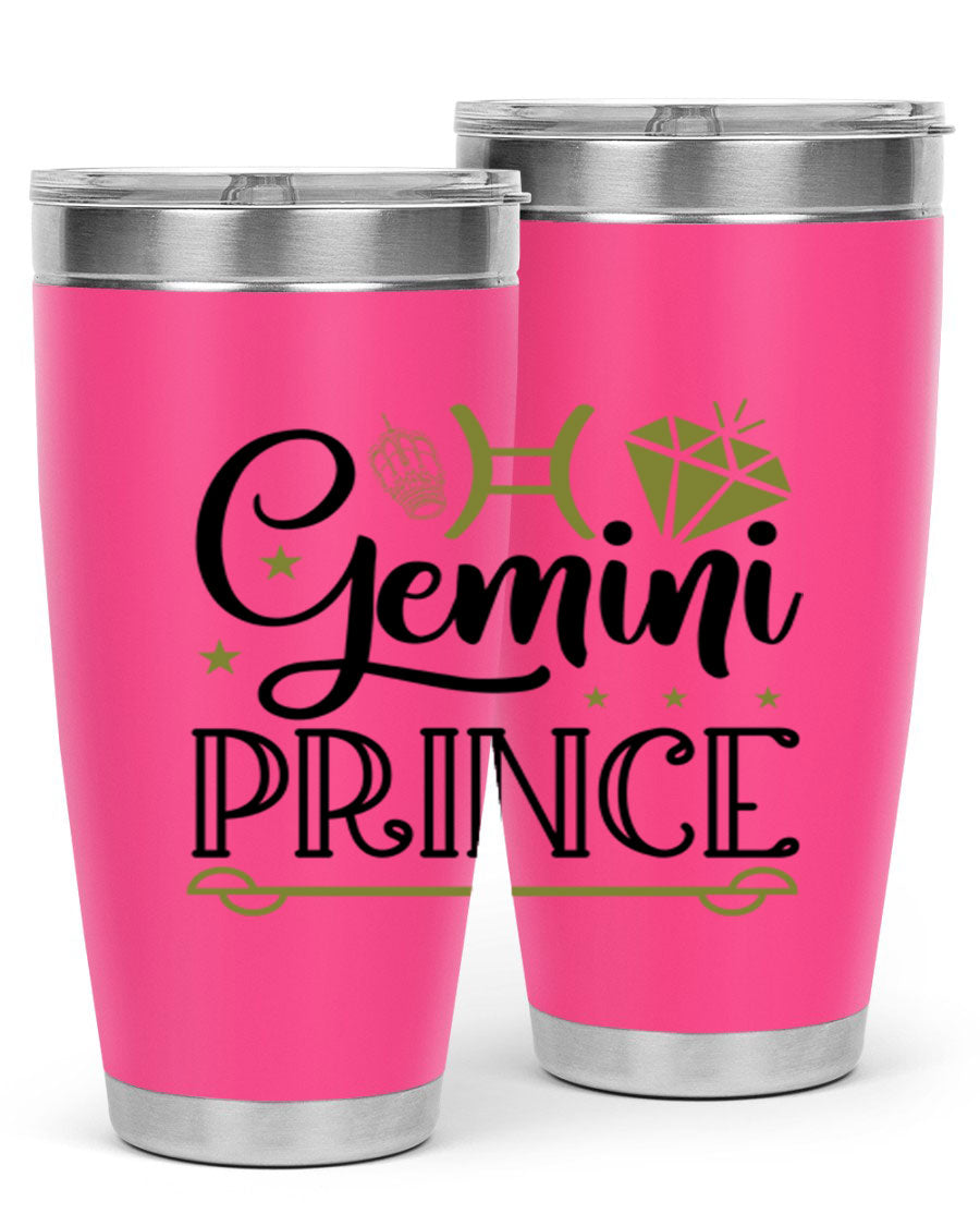 Gemini Prince 229# Tumbler, a stylish 20oz stainless steel tumbler with a drink-thru lid, perfect for hot and cold beverages.