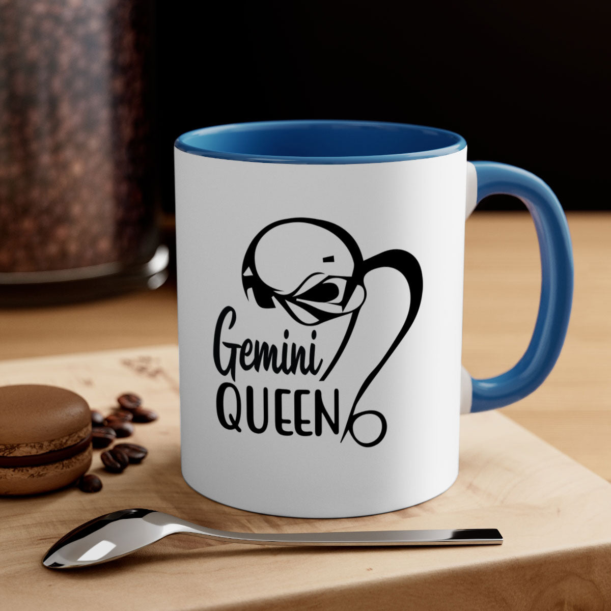 Gemini Queen 231# Mug featuring a glossy finish, colored handle, and interior, available in five vibrant colors.