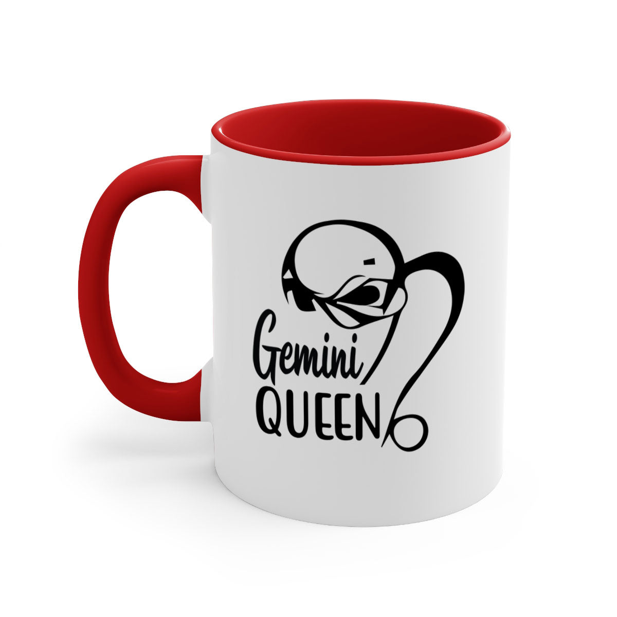 Gemini Queen 231# Mug featuring a glossy finish, colored handle, and interior, available in five vibrant colors.