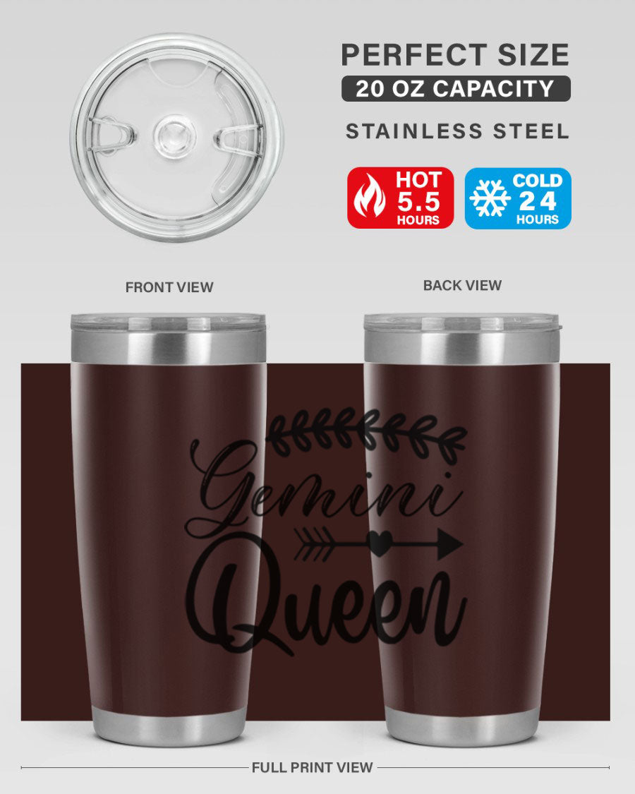 Gemini Queen 232# Tumbler in stainless steel with a stylish design, perfect for keeping drinks hot or cold.