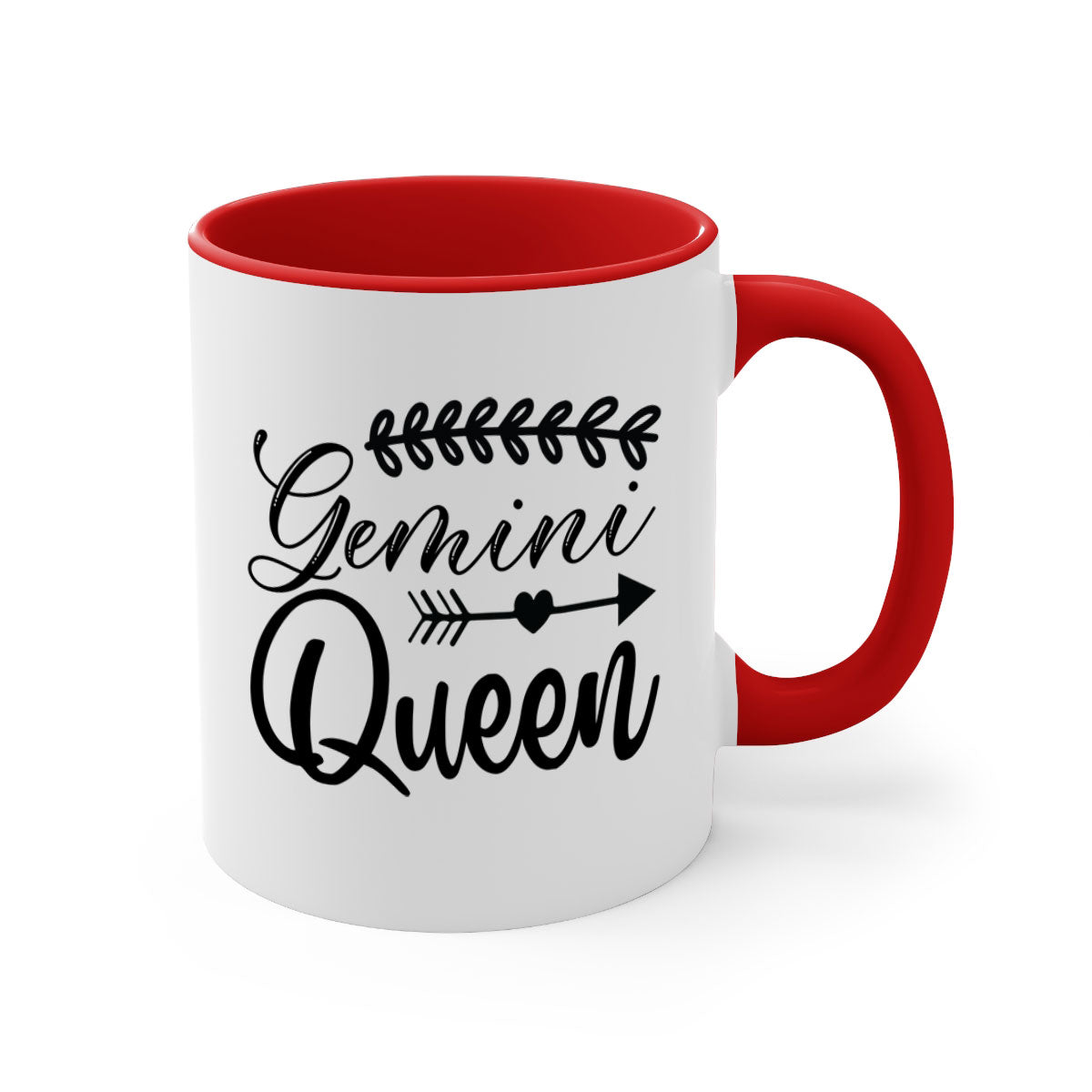 Gemini queen 232# Mug with colorful handle and glossy finish, available in multiple colors and sizes.