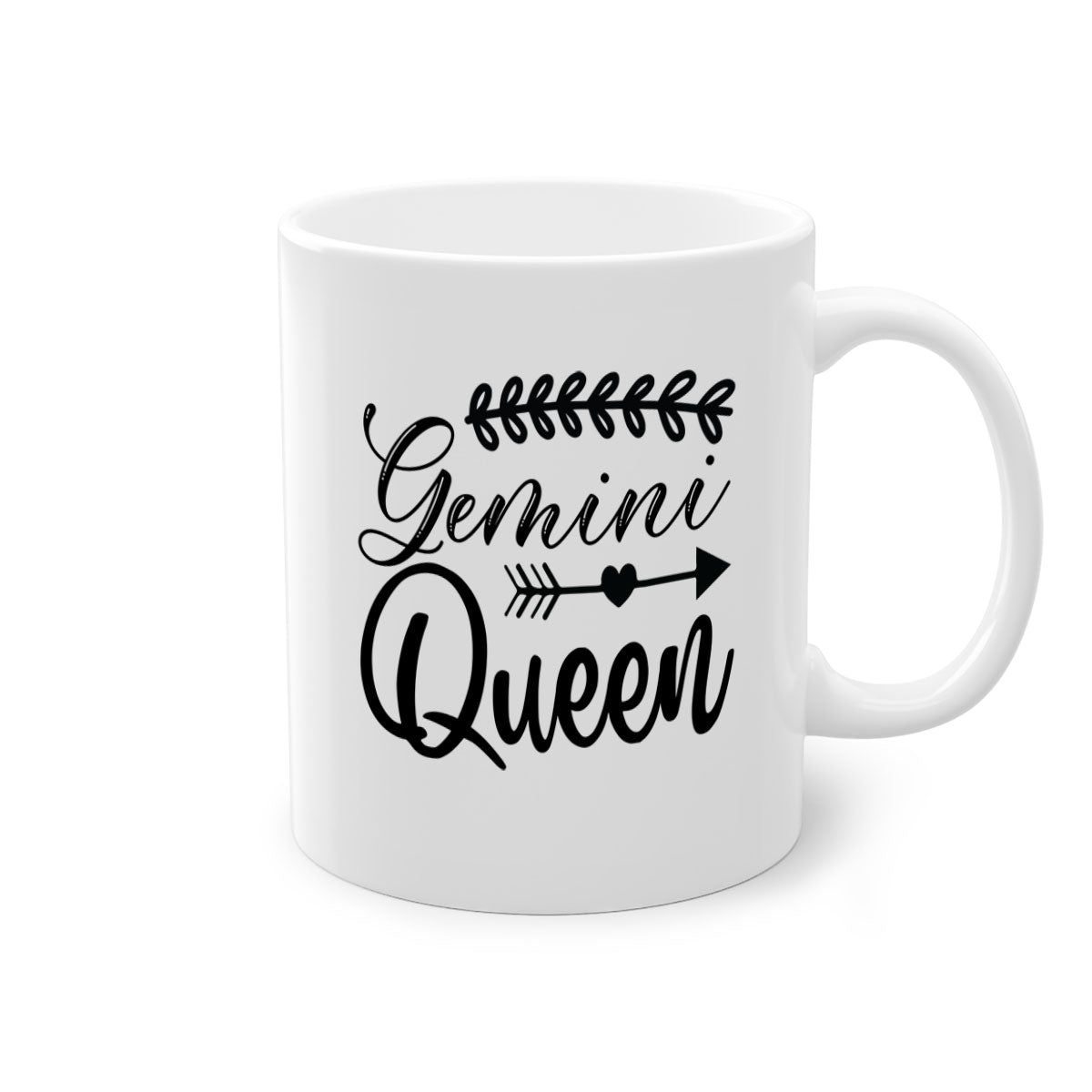 Gemini queen 232# Mug with colorful handle and glossy finish, available in multiple colors and sizes.