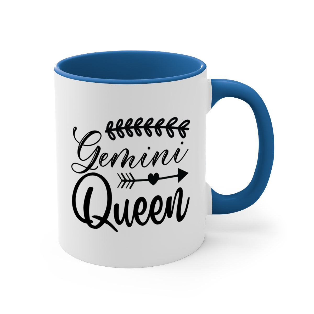 Gemini queen 232# Mug with colorful handle and glossy finish, available in multiple colors and sizes.