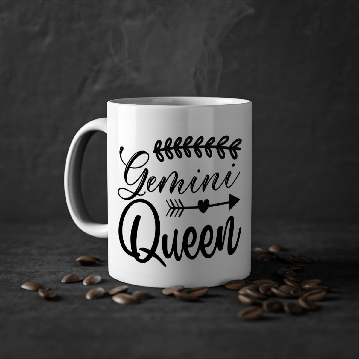 Gemini queen 232# Mug with colorful handle and glossy finish, available in multiple colors and sizes.