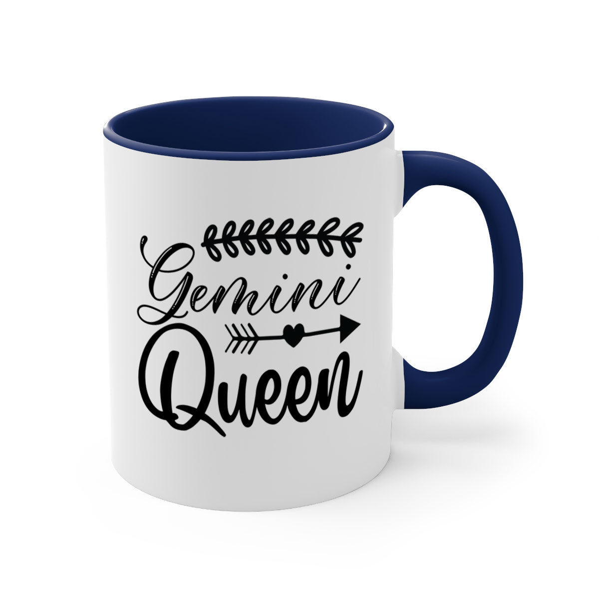 Gemini queen 232# Mug with colorful handle and glossy finish, available in multiple colors and sizes.