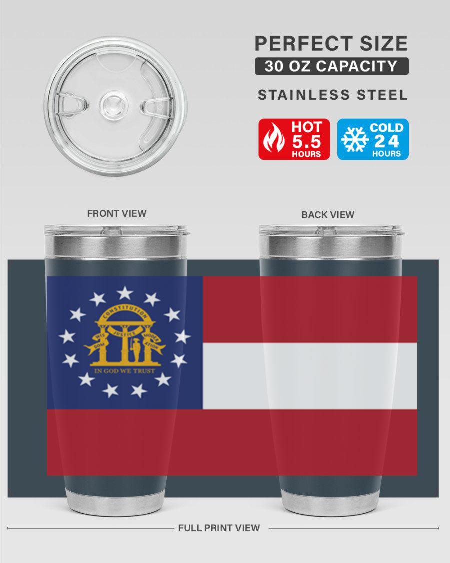Georgia 42# Tumbler featuring double wall vacuum stainless steel design with copper lining, perfect for hot and cold beverages.