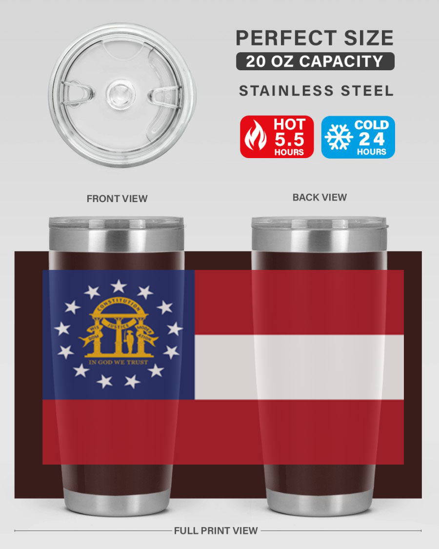Georgia 42# Tumbler featuring double wall vacuum stainless steel design with copper lining, perfect for hot and cold beverages.