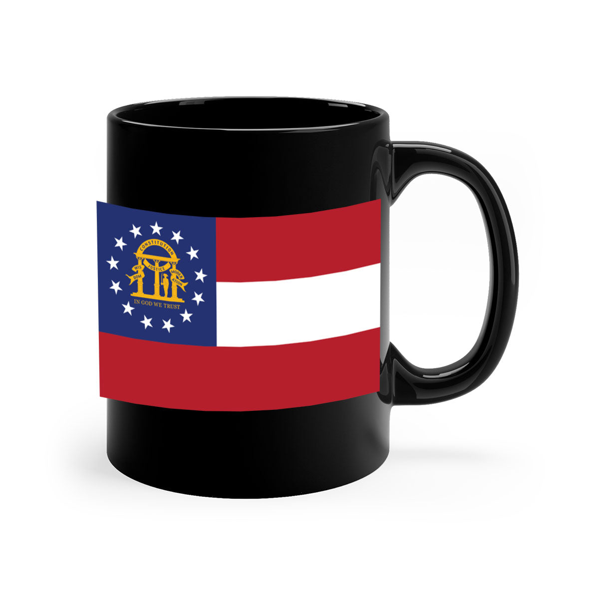 Georgia 42# Mug featuring a glossy finish with a colored handle and interior, available in multiple colors and sizes.