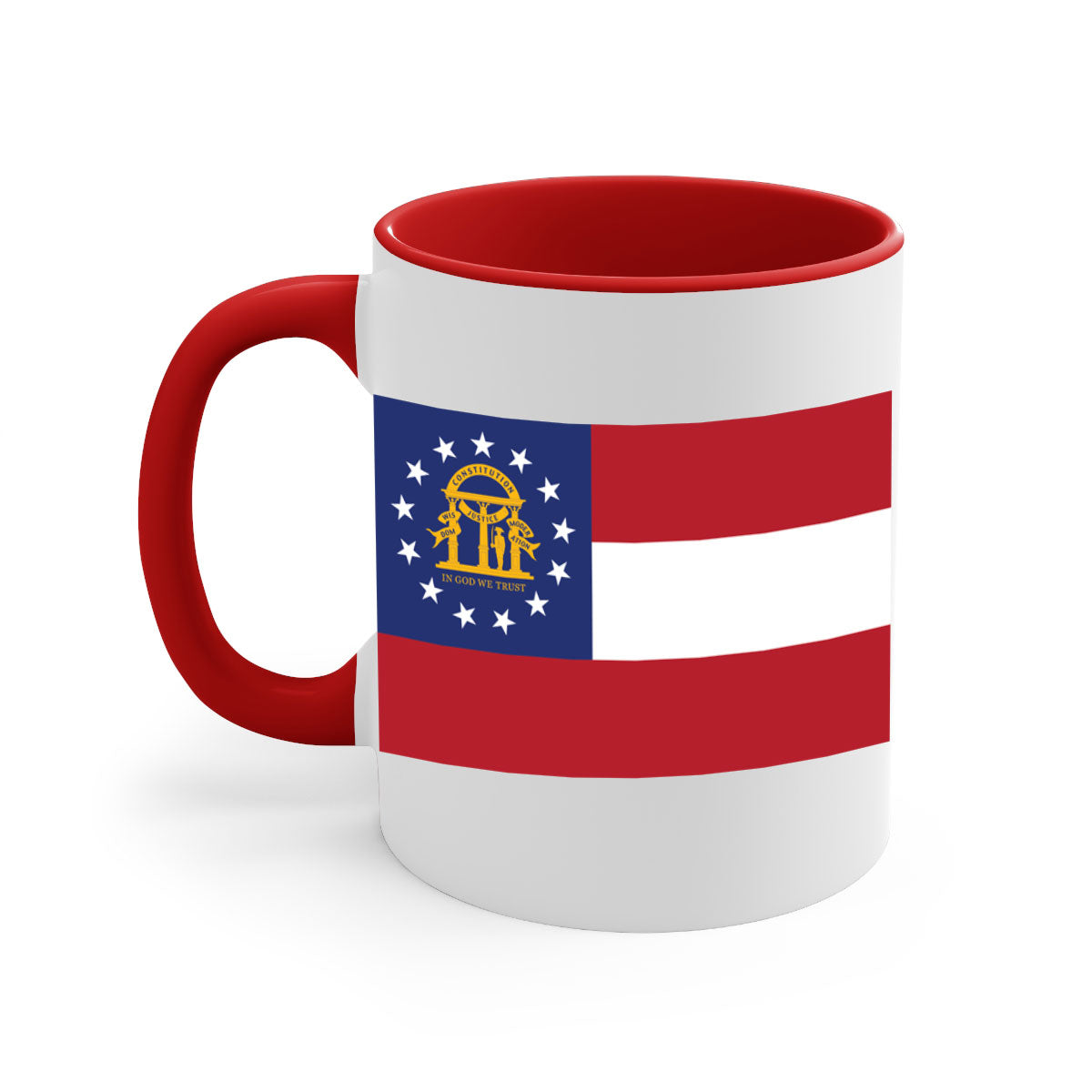 Georgia 42# Mug featuring a glossy finish with a colored handle and interior, available in multiple colors and sizes.