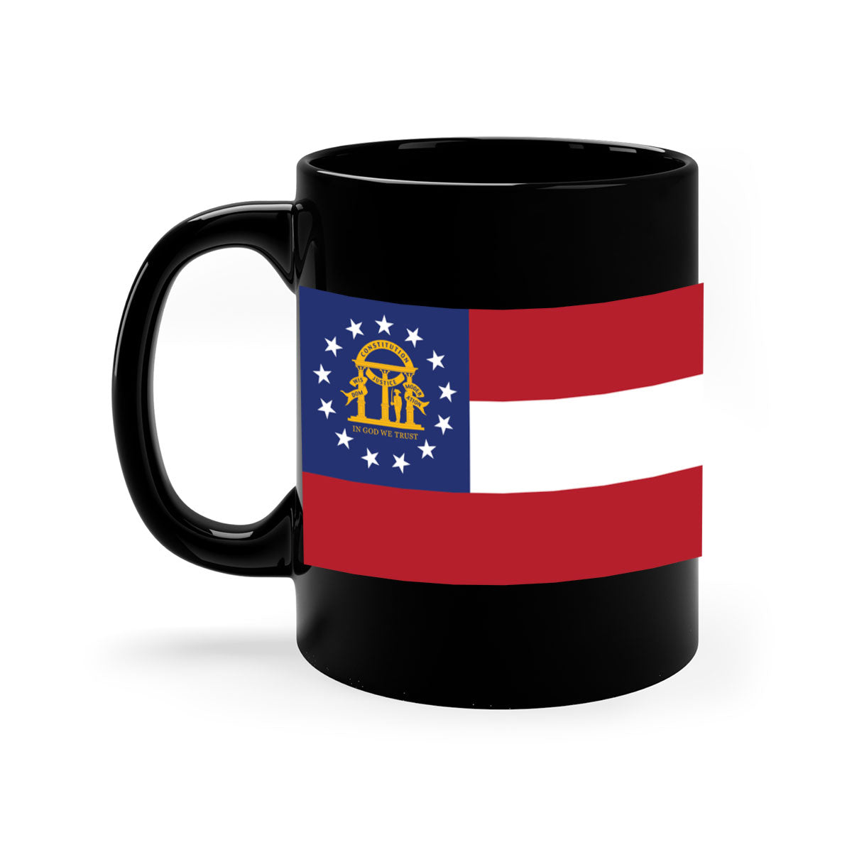 Georgia 42# Mug featuring a glossy finish with a colored handle and interior, available in multiple colors and sizes.