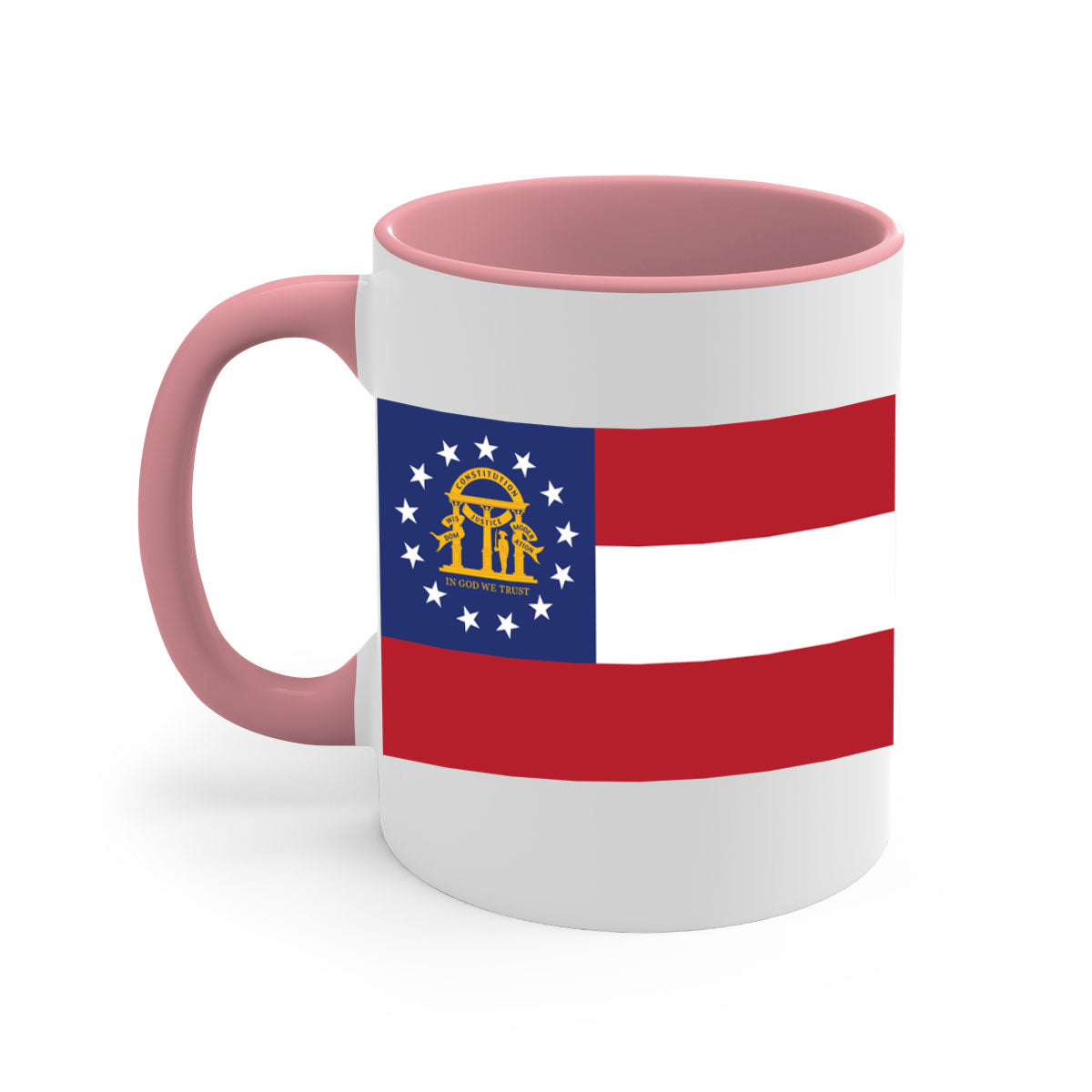 Georgia 42# Mug featuring a glossy finish with a colored handle and interior, available in multiple colors and sizes.
