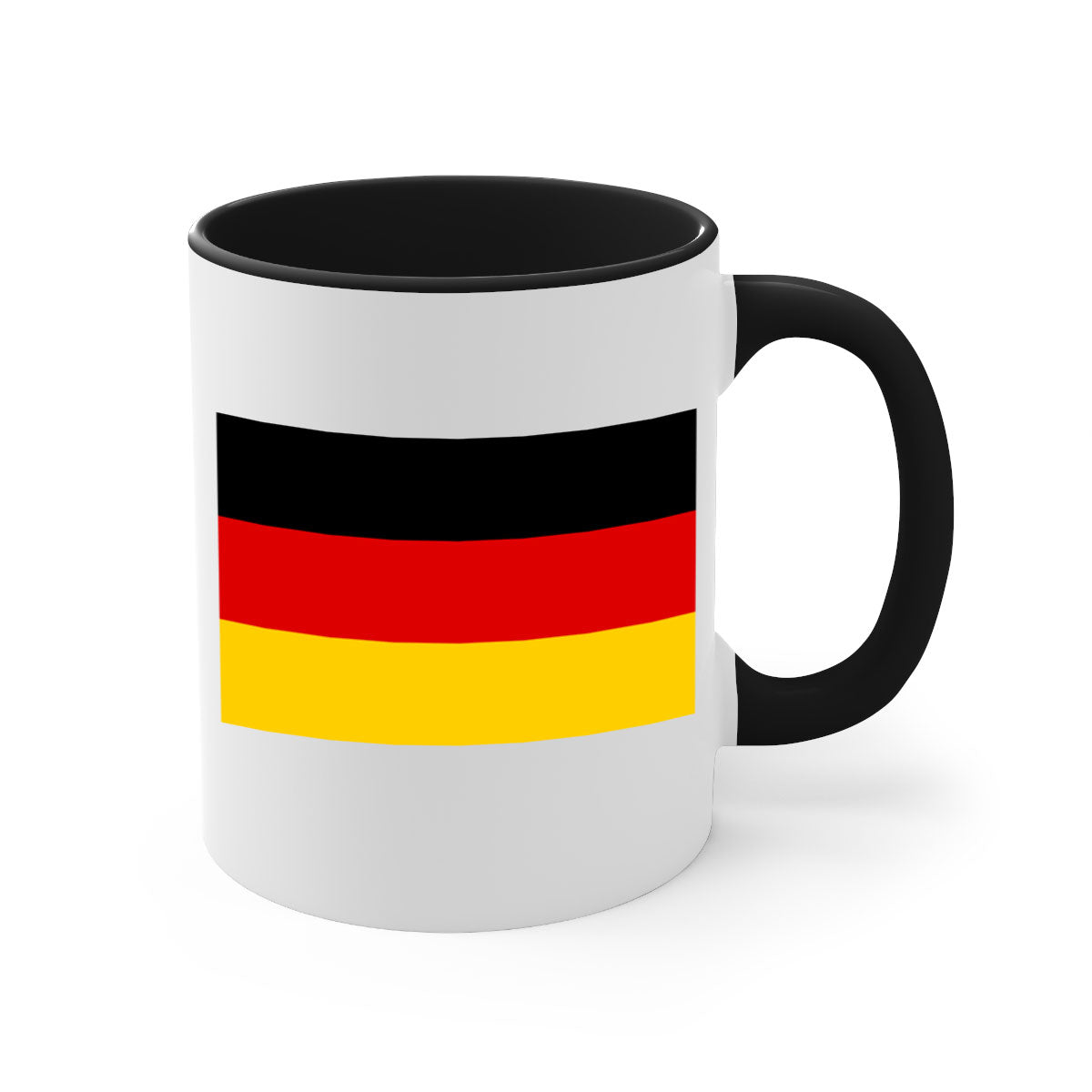 Germany 133# Mug featuring a glossy finish with a colored handle and interior, available in multiple colors.