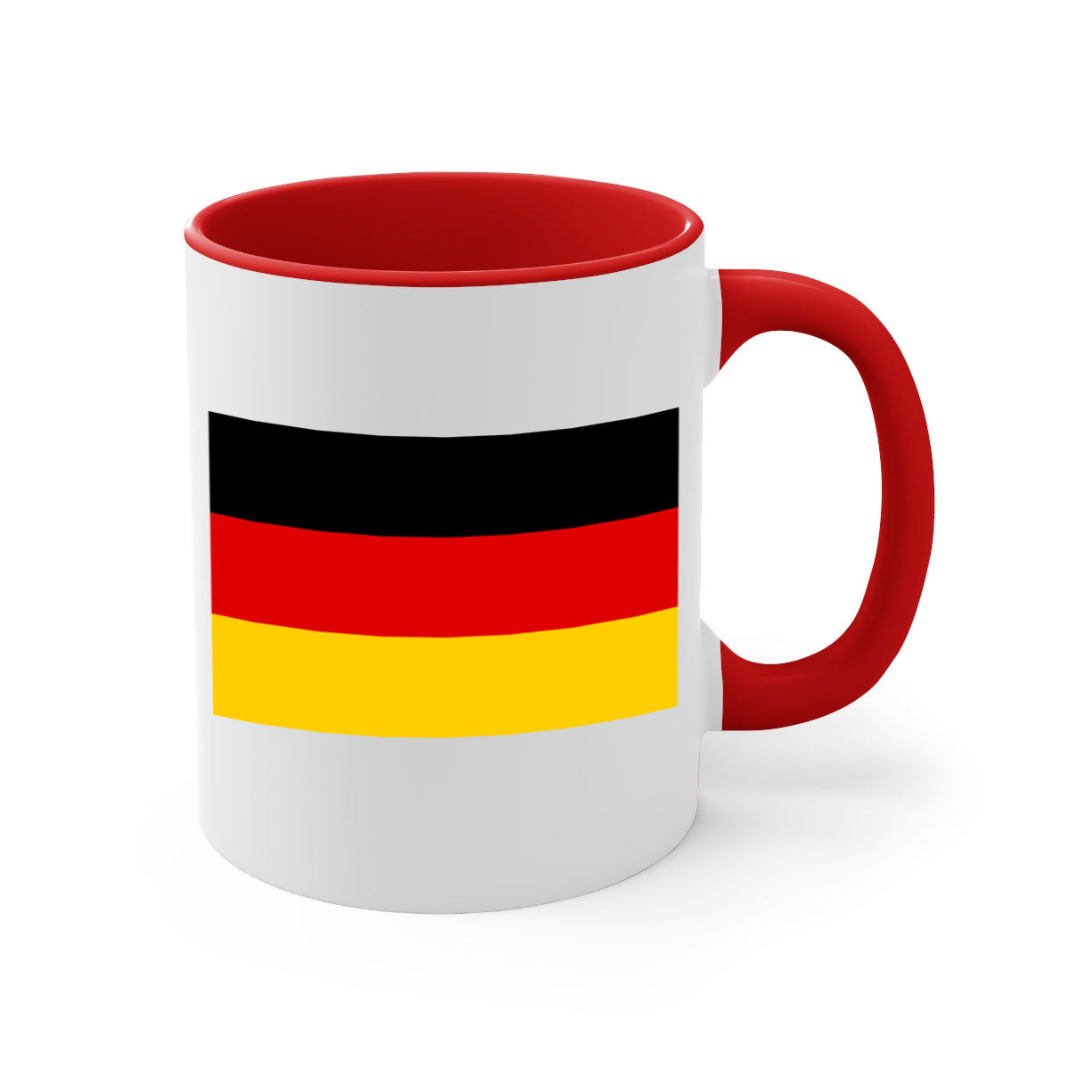 Germany 133# Mug featuring a glossy finish with a colored handle and interior, available in multiple colors.