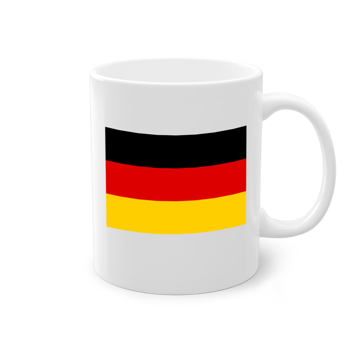 Germany 133# Mug featuring a glossy finish with a colored handle and interior, available in multiple colors.