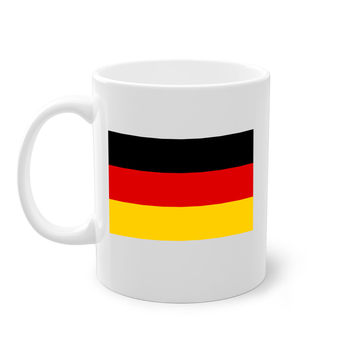 Germany 133# Mug featuring a glossy finish with a colored handle and interior, available in multiple colors.