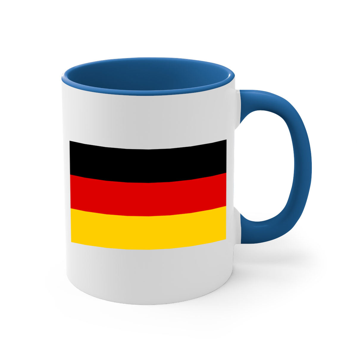 Germany 133# Mug featuring a glossy finish with a colored handle and interior, available in multiple colors.