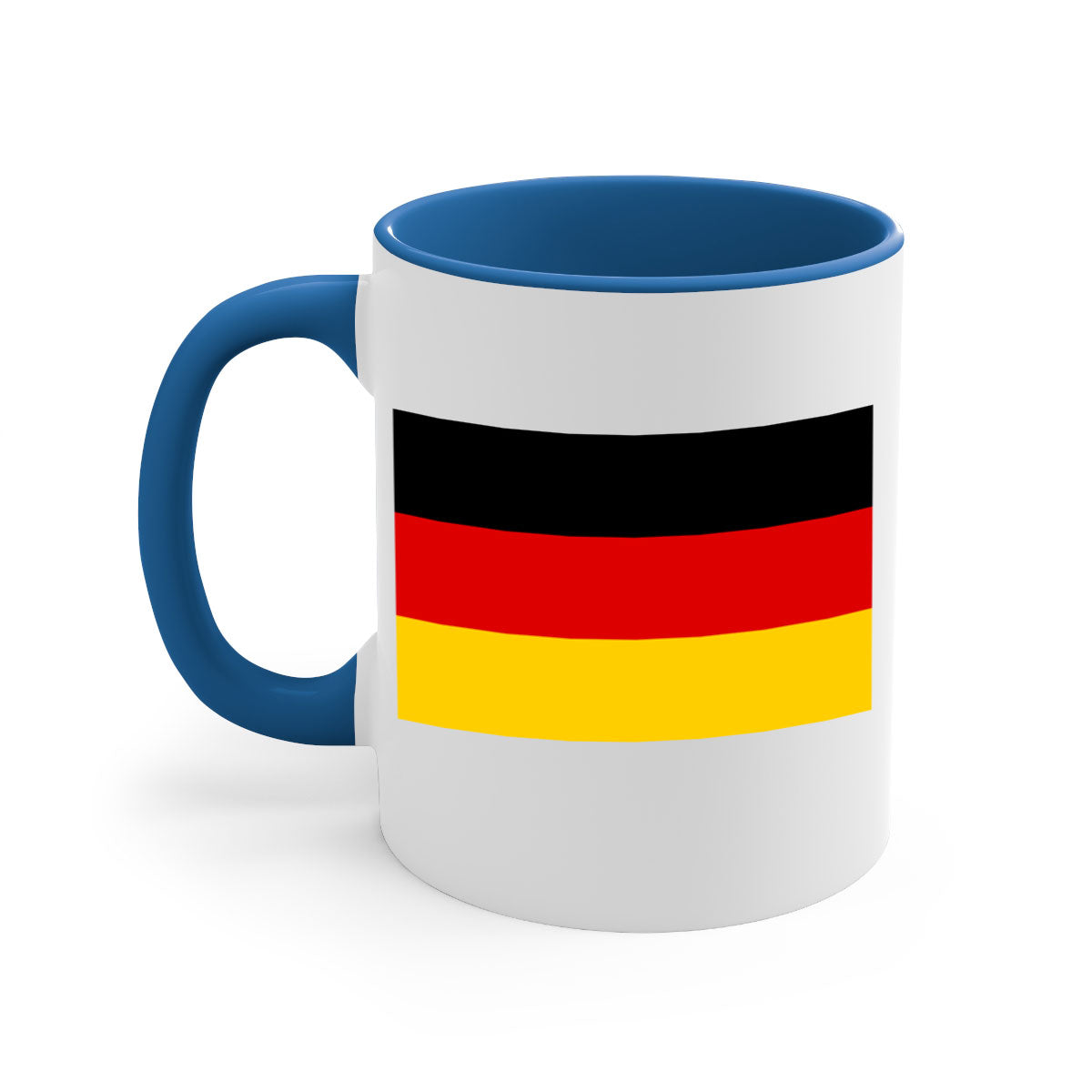 Germany 133# Mug featuring a glossy finish with a colored handle and interior, available in multiple colors.