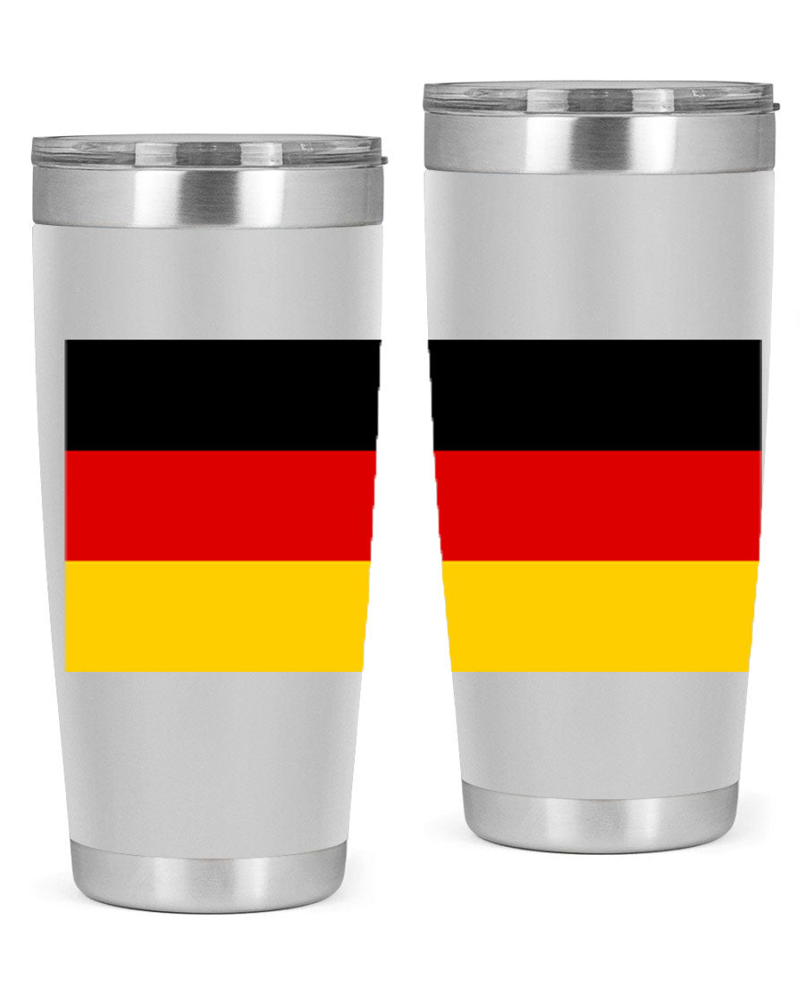 Germany 133# Tumbler showcasing double wall vacuum insulation and a drink-thru lid, perfect for hot and cold beverages.