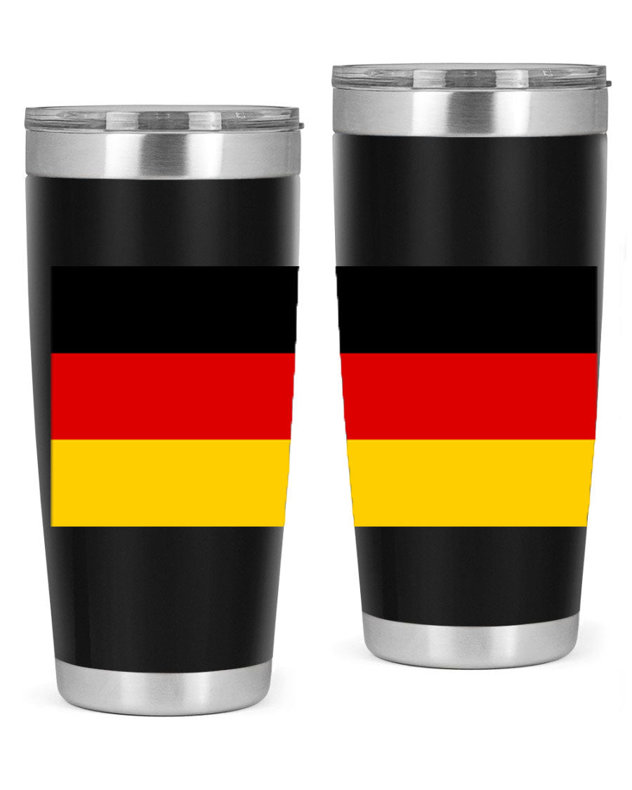 Germany 133# Tumbler showcasing double wall vacuum insulation and a drink-thru lid, perfect for hot and cold beverages.