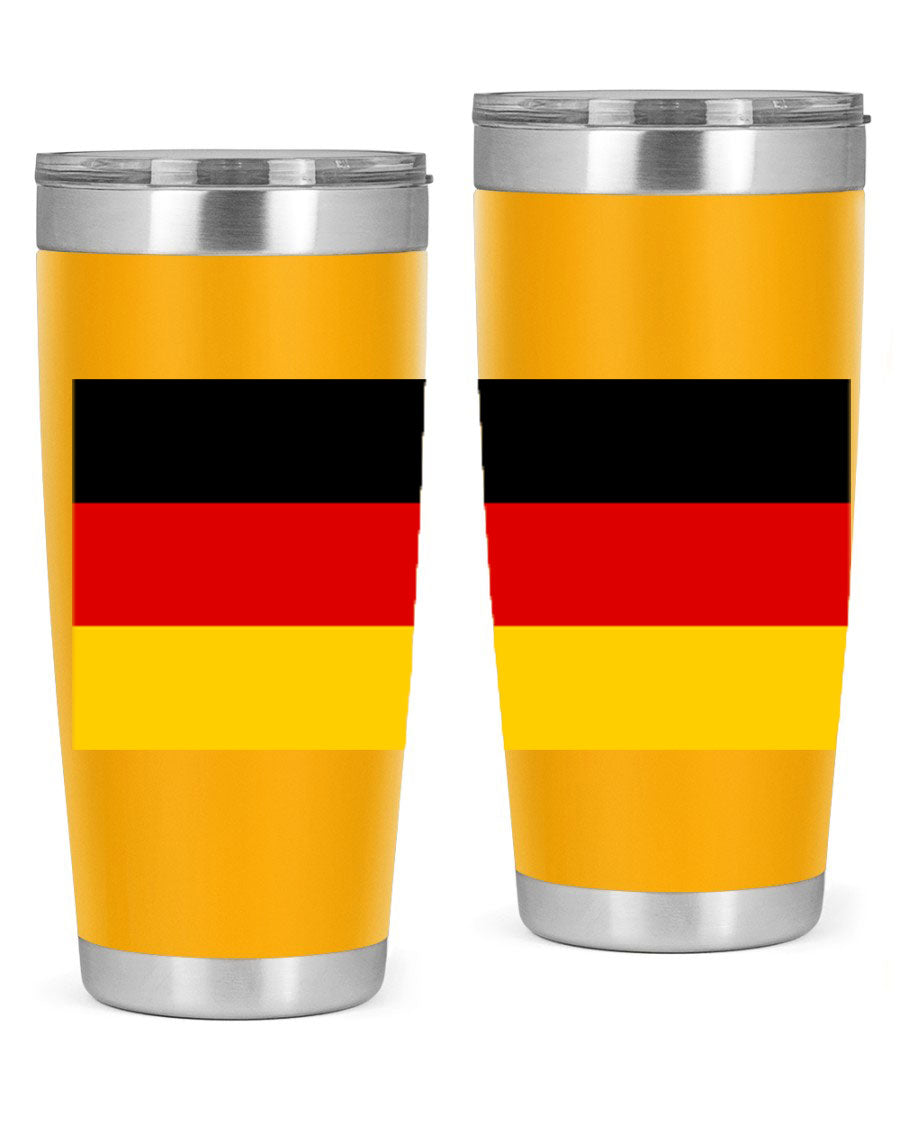 Germany 133# Tumbler showcasing double wall vacuum insulation and a drink-thru lid, perfect for hot and cold beverages.