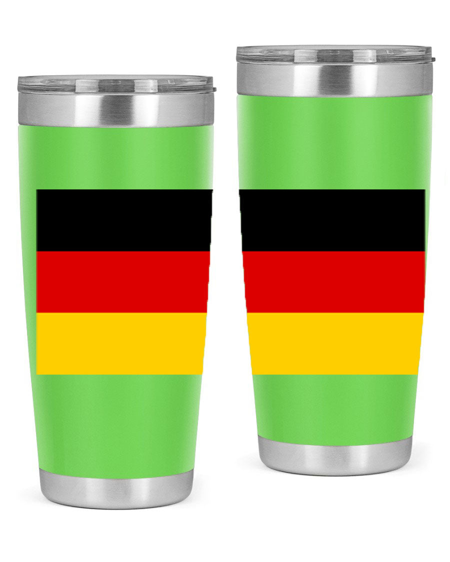 Germany 133# Tumbler showcasing double wall vacuum insulation and a drink-thru lid, perfect for hot and cold beverages.