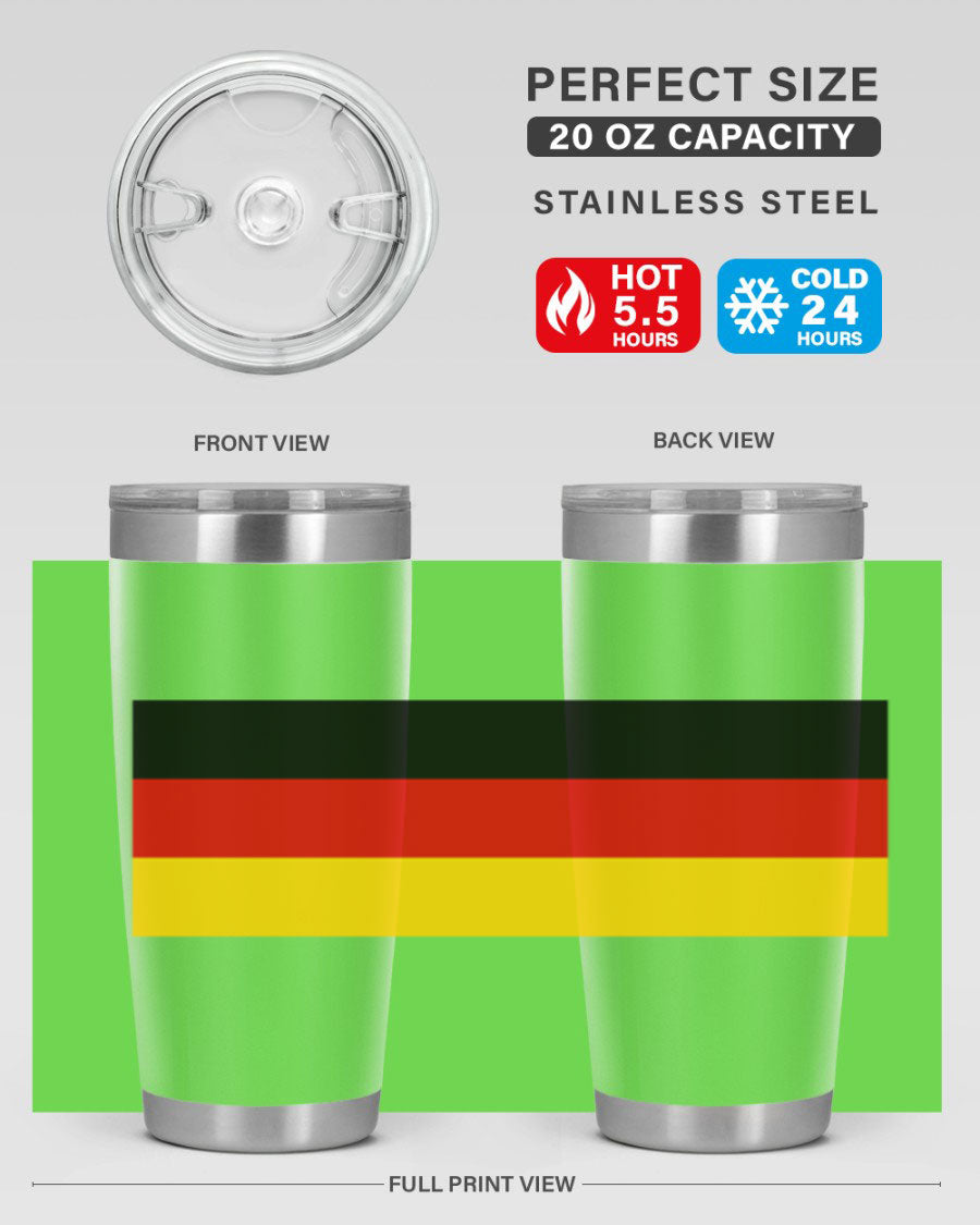Germany 133# Tumbler showcasing double wall vacuum insulation and a drink-thru lid, perfect for hot and cold beverages.
