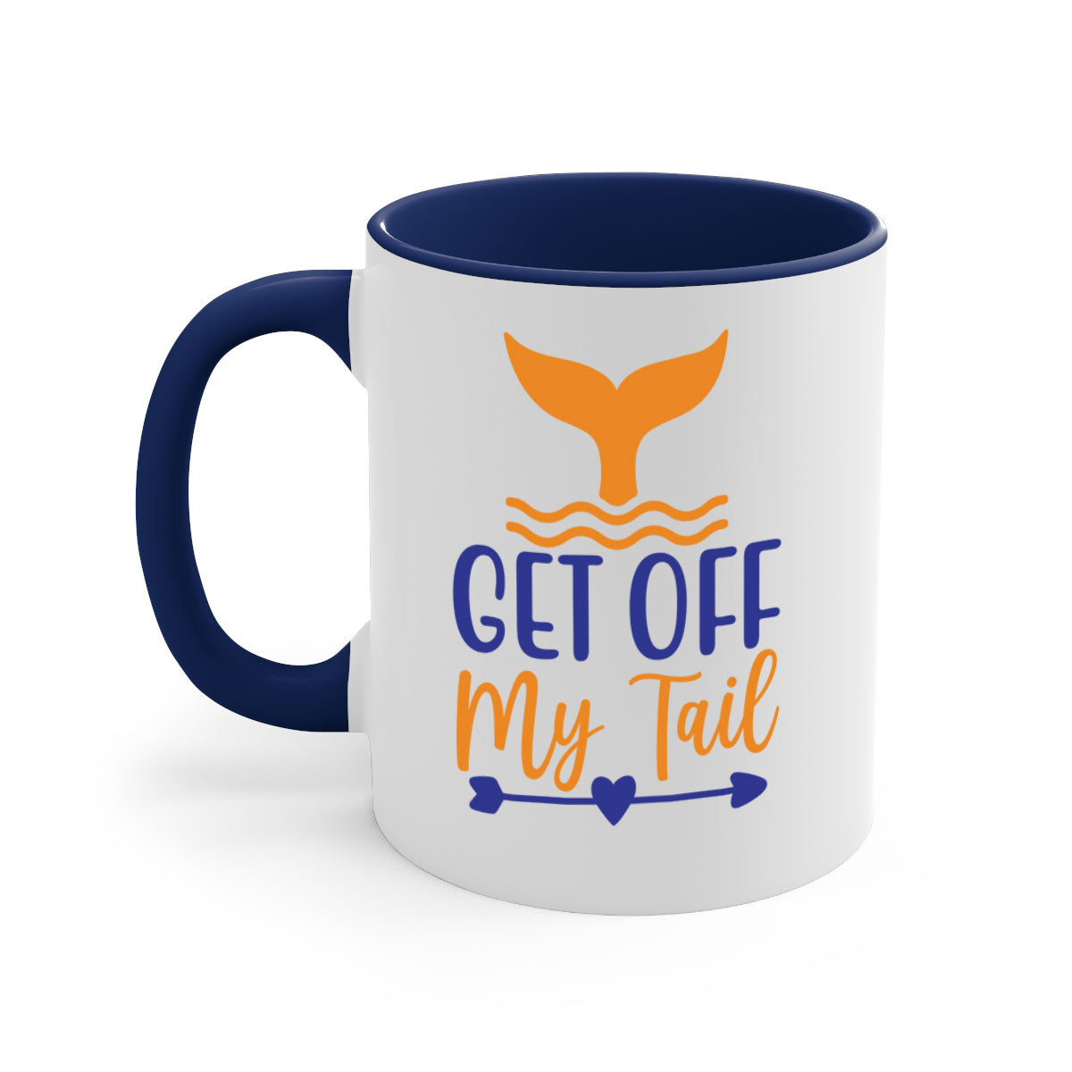 Get off My Tail 169# mermaid mug with colorful handle and glossy finish, perfect for coffee and tea lovers.