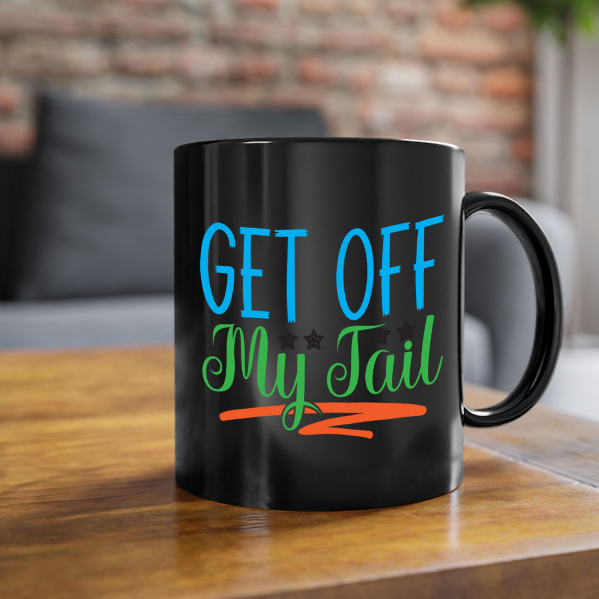 Get Off My Tail 179# Mermaid Mug featuring a glossy finish, colored handle, and interior, available in multiple colors.