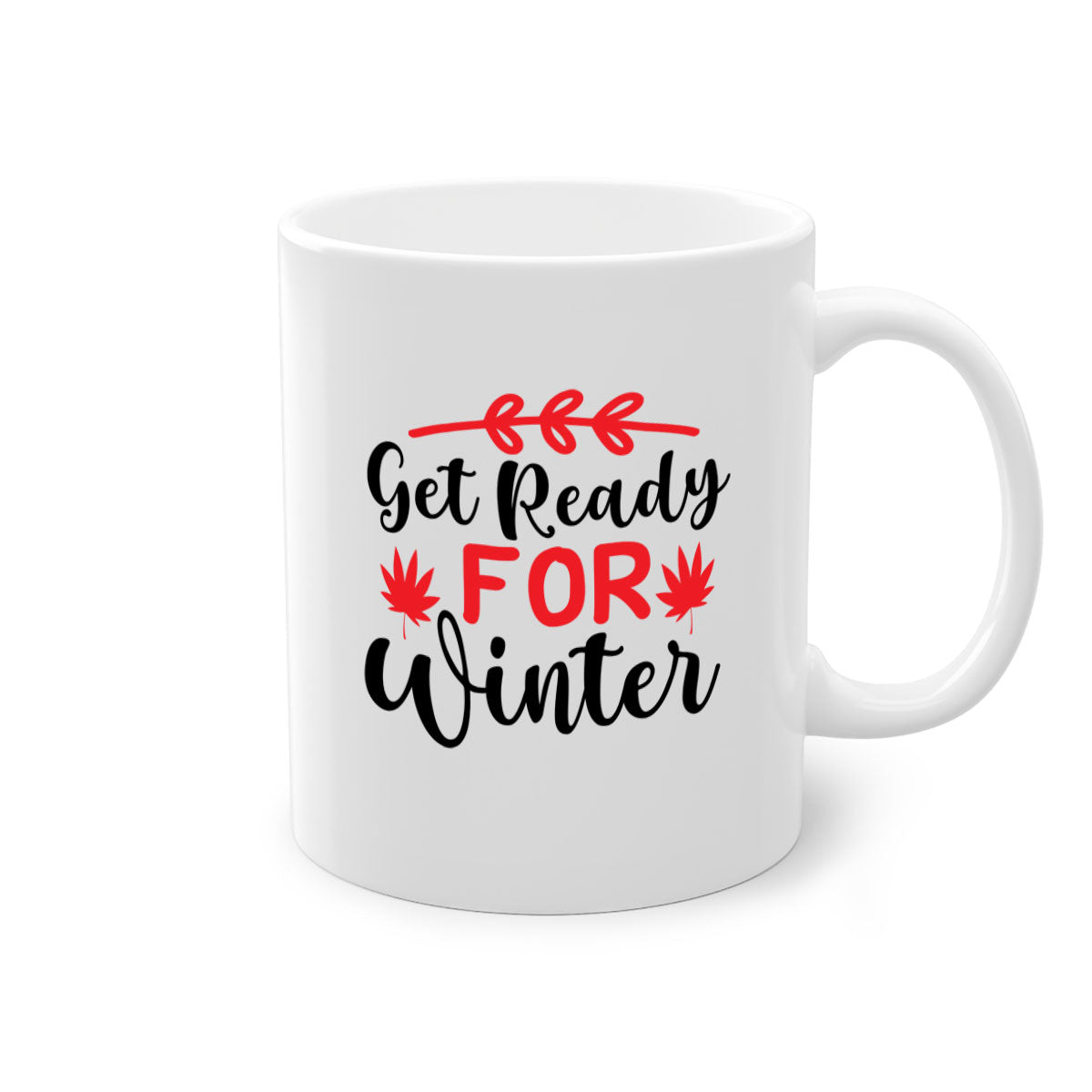 A stylish two-tone winter mug with a glossy finish, featuring a colored handle and interior, available in multiple colors.
