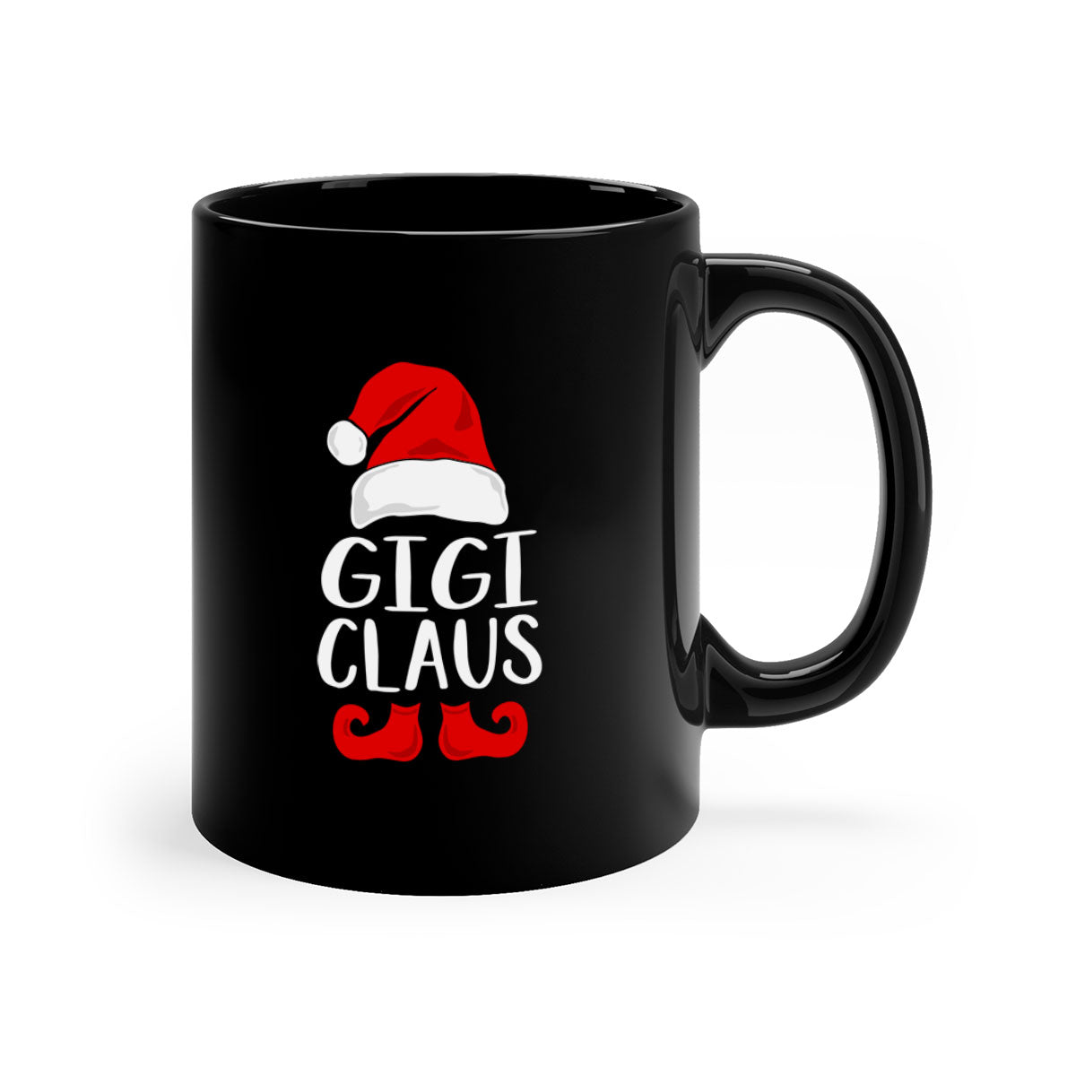 Gigiclaus style 6# Christmas Mug with colored handle and glossy finish, available in multiple colors and sizes.