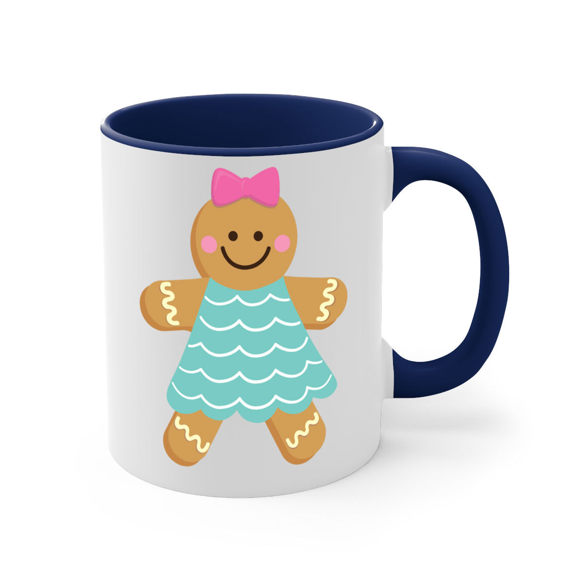 Ginger Bread 7# Christmas Mug with colorful handle and glossy finish, perfect for coffee and tea.