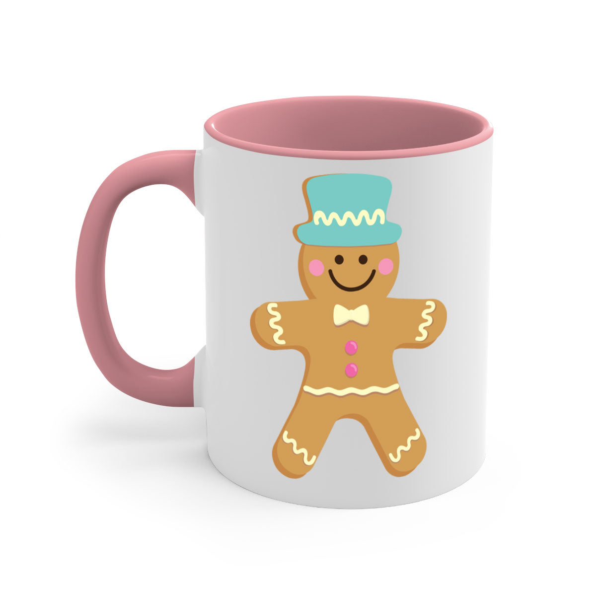 Ginger Bread Style 232# Christmas Mug with colorful handle and glossy finish, perfect for coffee and tea.