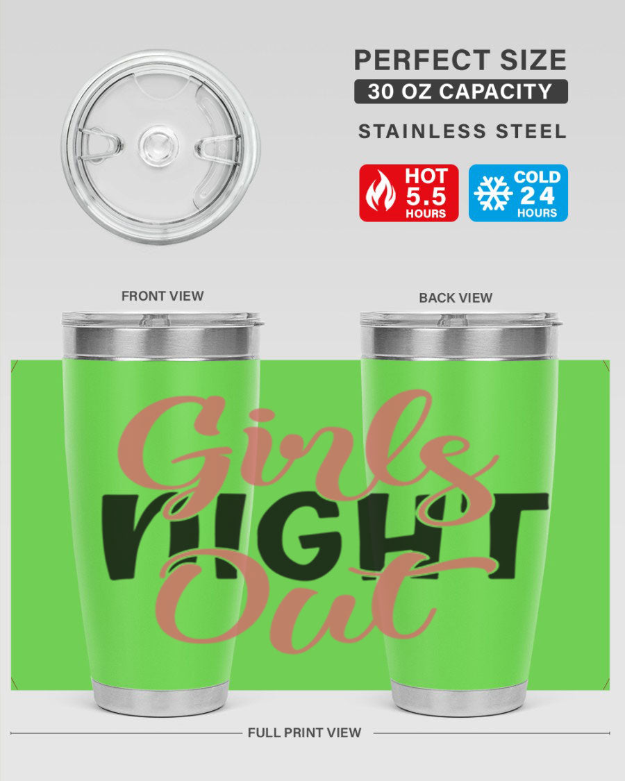 Girls Night Out Style 54# Tumbler in stainless steel with a stylish design, perfect for keeping drinks hot or cold.