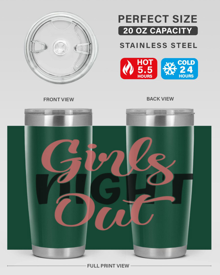Girls Night Out Style 54# Tumbler in stainless steel with a stylish design, perfect for keeping drinks hot or cold.