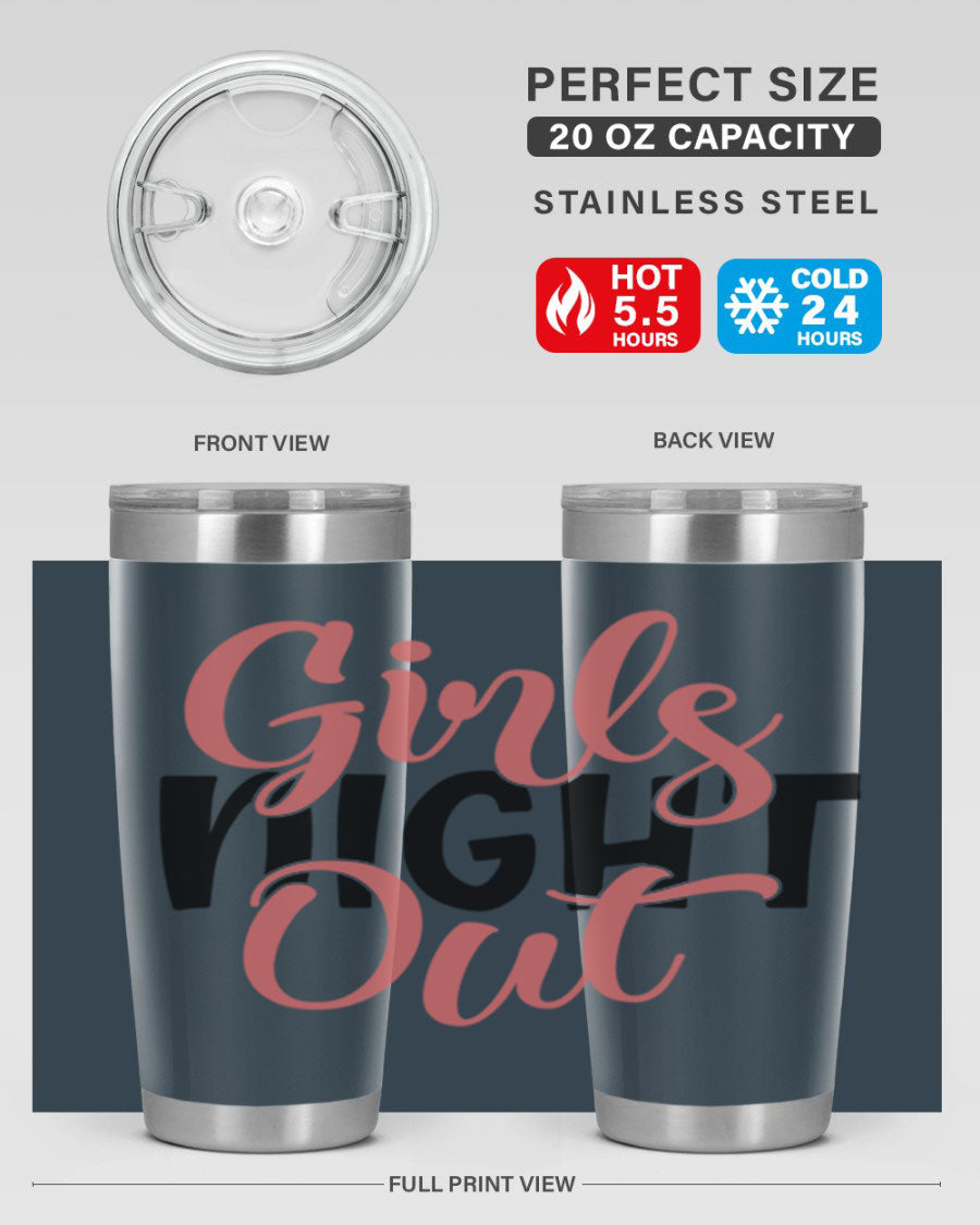 Girls Night Out Style 54# Tumbler in stainless steel with a stylish design, perfect for keeping drinks hot or cold.