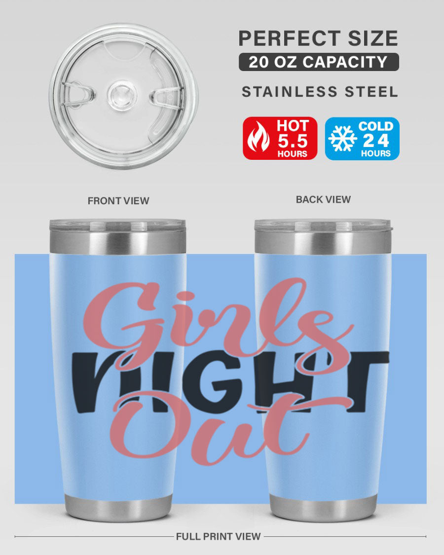 Girls Night Out Style 54# Tumbler in stainless steel with a stylish design, perfect for keeping drinks hot or cold.