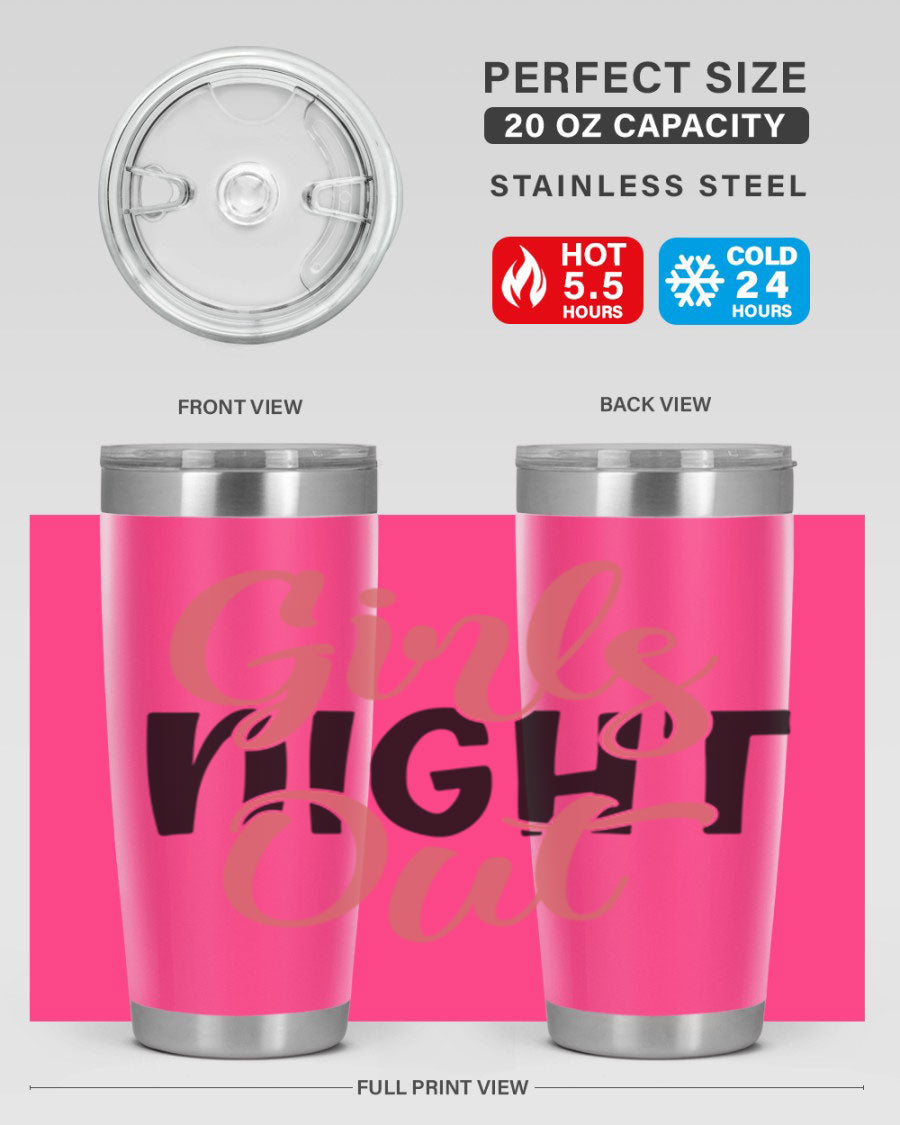 Girls Night Out Style 54# Tumbler in stainless steel with a stylish design, perfect for keeping drinks hot or cold.
