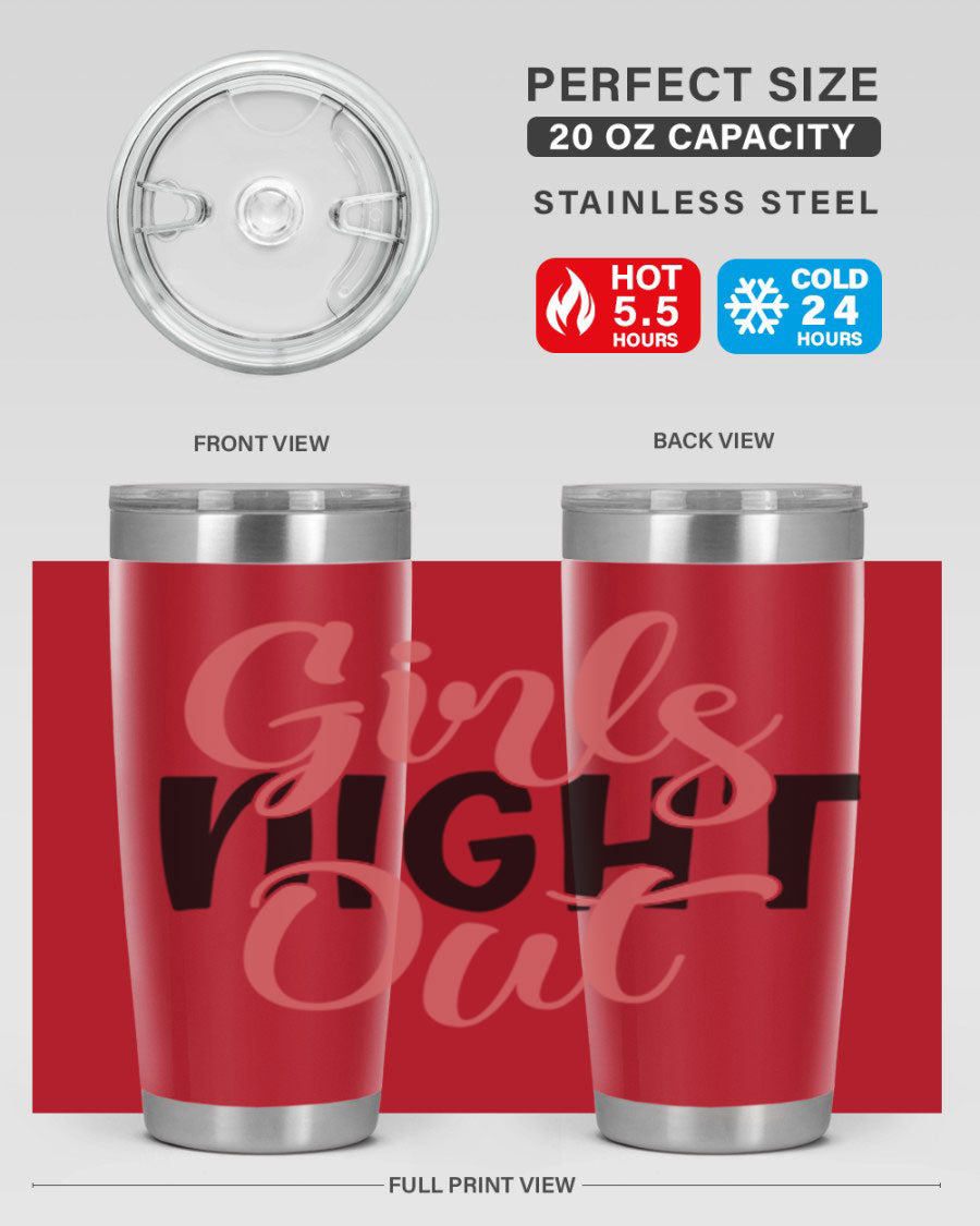 Girls Night Out Style 54# Tumbler in stainless steel with a stylish design, perfect for keeping drinks hot or cold.