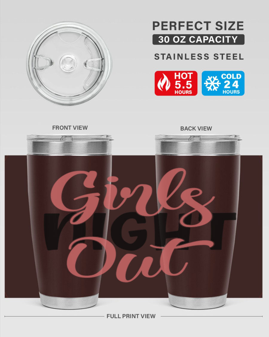 Girls Night Out Style 54# Tumbler in stainless steel with a stylish design, perfect for keeping drinks hot or cold.