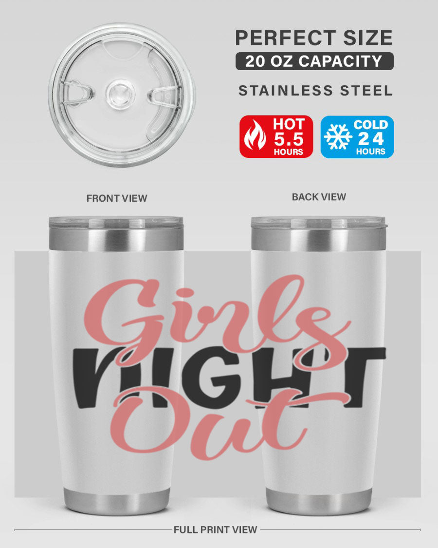 Girls Night Out Style 54# Tumbler in stainless steel with a stylish design, perfect for keeping drinks hot or cold.