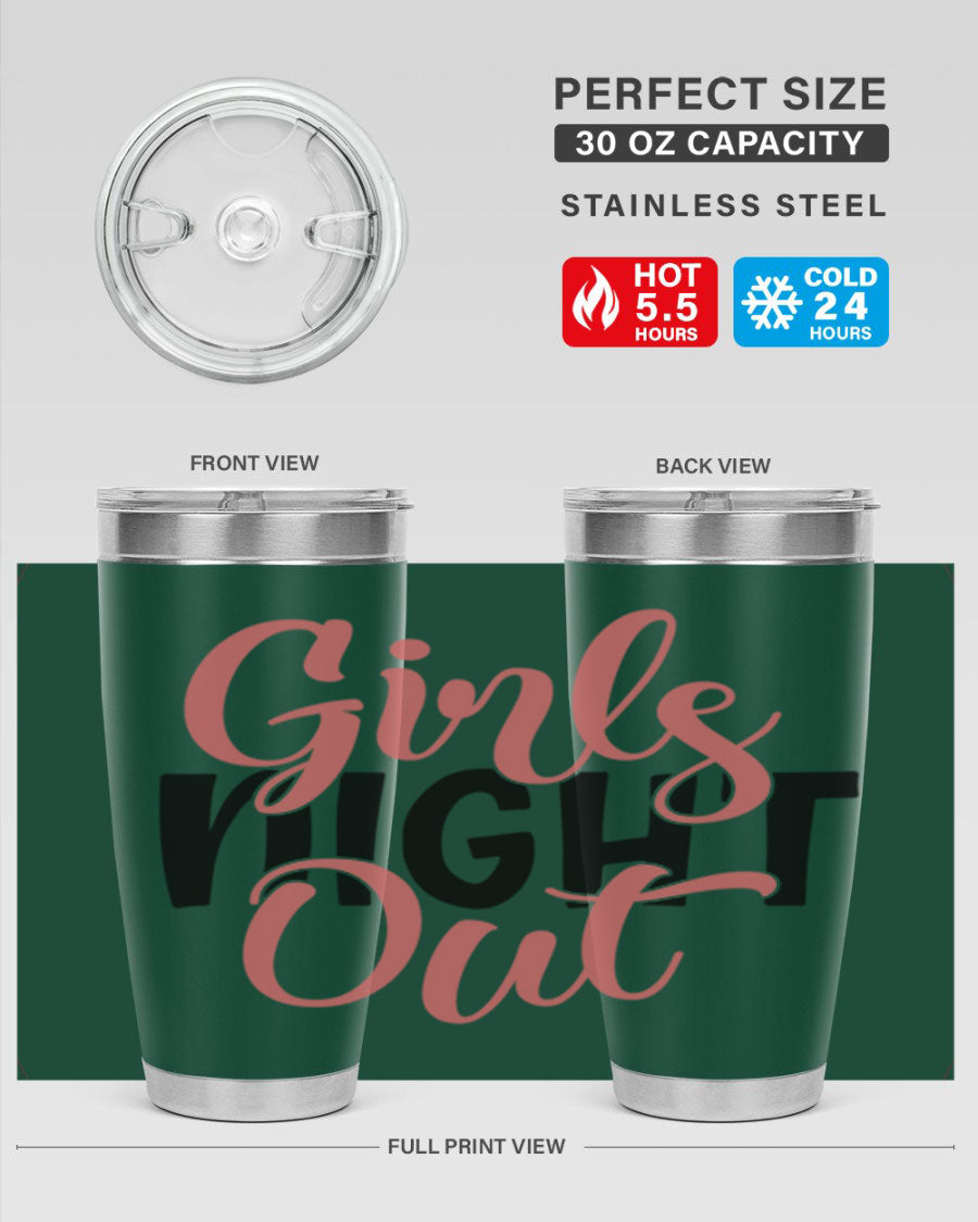 Girls Night Out Style 54# Tumbler in stainless steel with a stylish design, perfect for keeping drinks hot or cold.