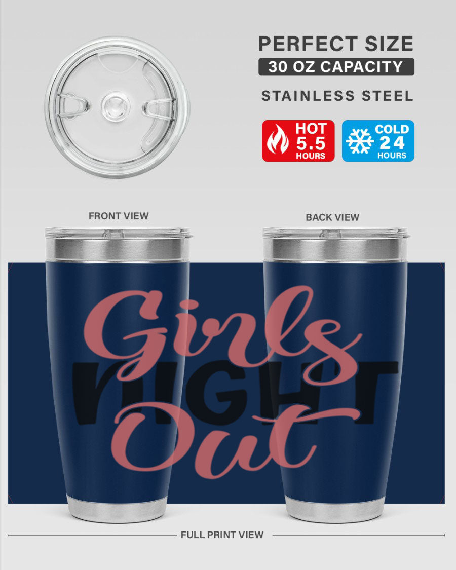 Girls Night Out Style 54# Tumbler in stainless steel with a stylish design, perfect for keeping drinks hot or cold.